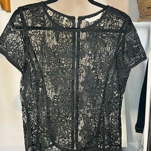 Lace Overlay Top